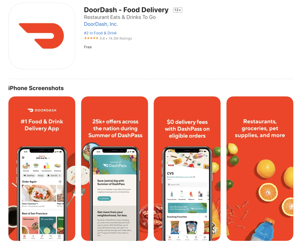 澳洲旅遊必備app -doordash food delivery
