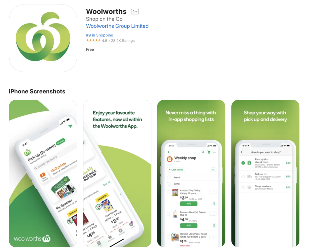 澳洲旅遊必備app - woolworth app