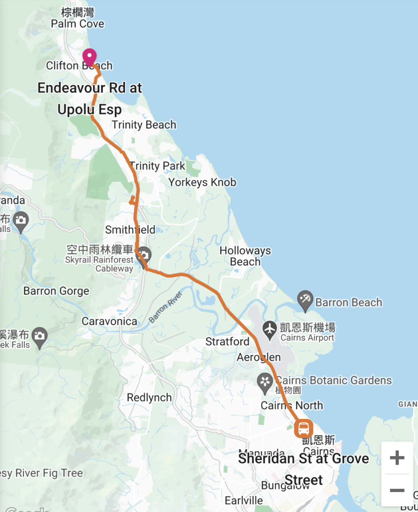 棕櫚村交通地圖 Palm cove map