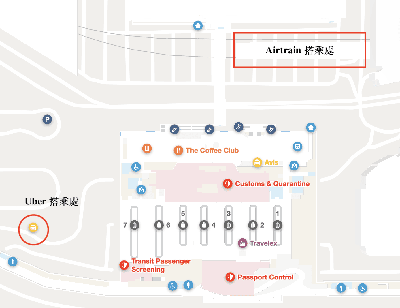 【布里斯本機場到市區】最簡單快速的4種方法懶人包 - 第4張圖 【布里斯本機場到市區】布里斯本國際線機場 International Terminal 地圖