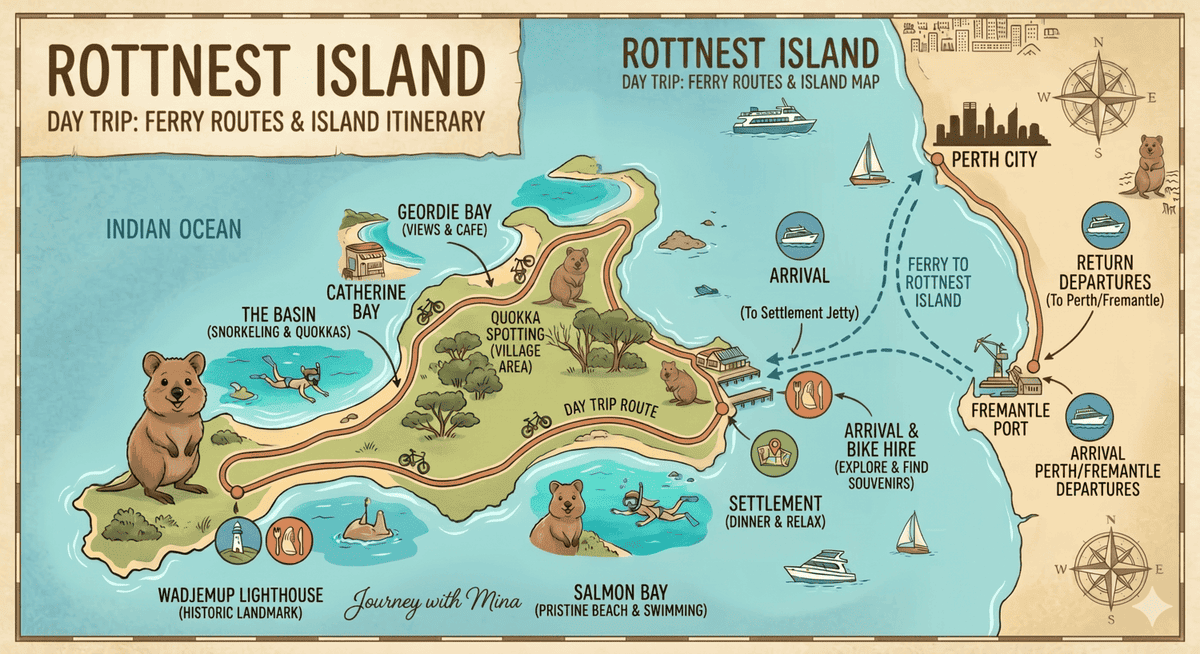 【西澳羅特尼斯島】 Rottnest island 一日遊尋找世界最開心動物微笑袋鼠之旅！