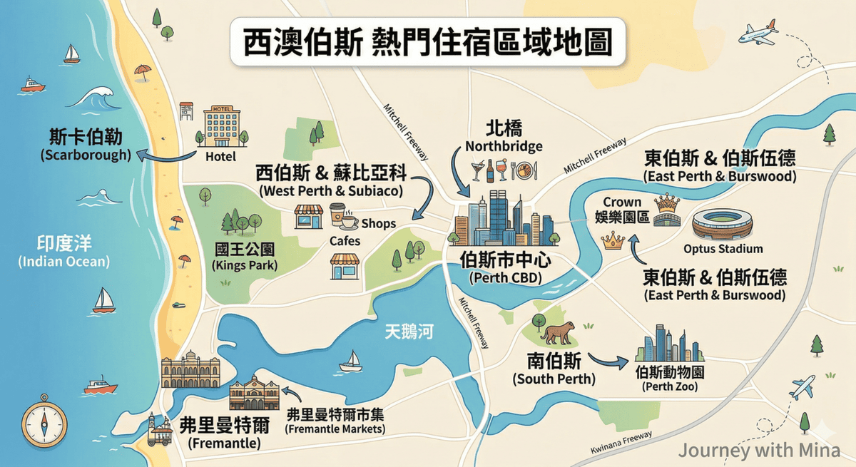 【西澳伯斯住宿】2026年9間市區奢華飯店/公寓式酒店/背包客棧/露營區推薦