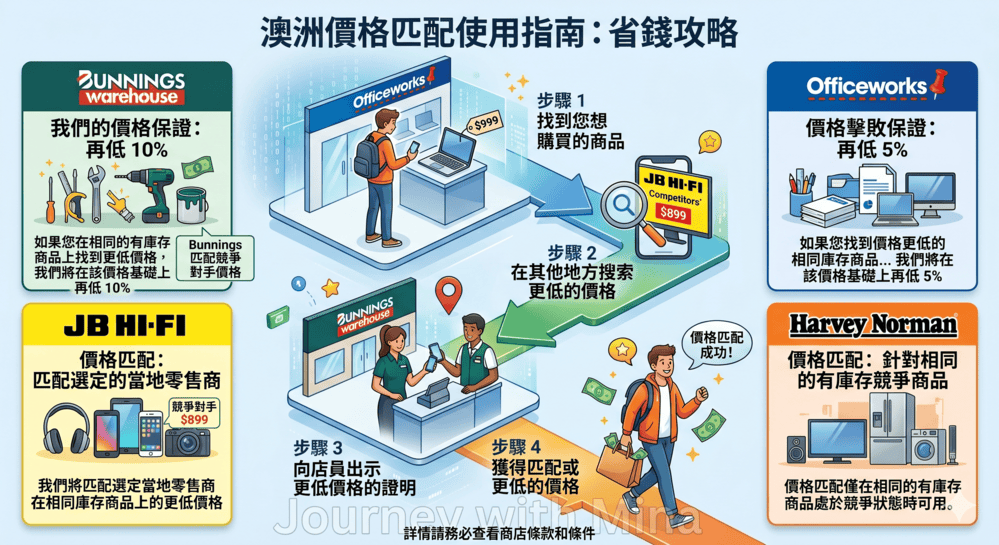 買貴退差價？澳洲四大商店 Price Match 隱藏省錢技巧大公開！